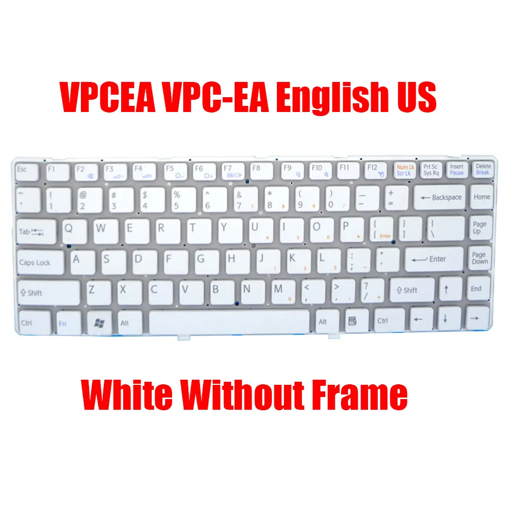 

New English US Laptop Keyboard For SONY VPCEA VPC-EA V081678D-USA 148792421 V081678D-USA V081678F