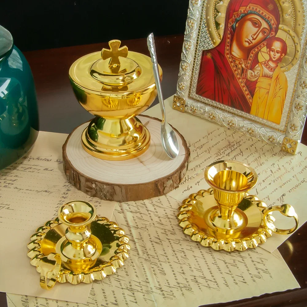 HTISOK Religiöse Kirchenrituale Vergoldete Kommunionskelche Messzubehör Zeremonielles Zubehör Legierungsmaterialien – Detail 8