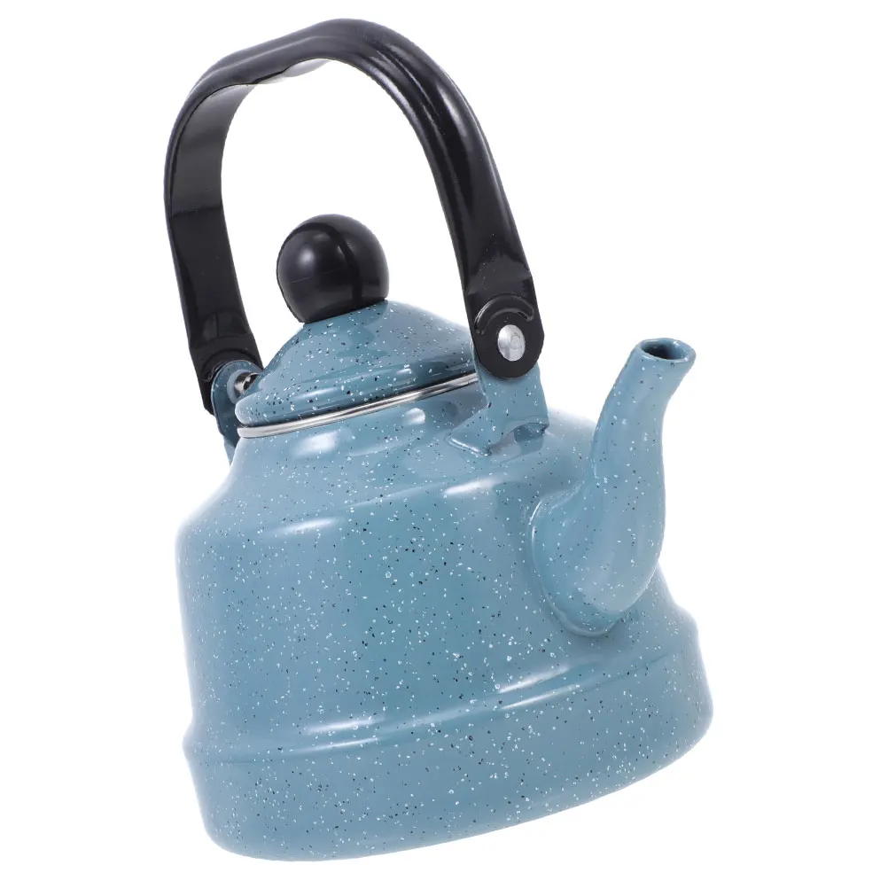 

Tea Pots Kettle Vintage Chinese Teapot Enamel Coffee Farmhouse Green Decorative