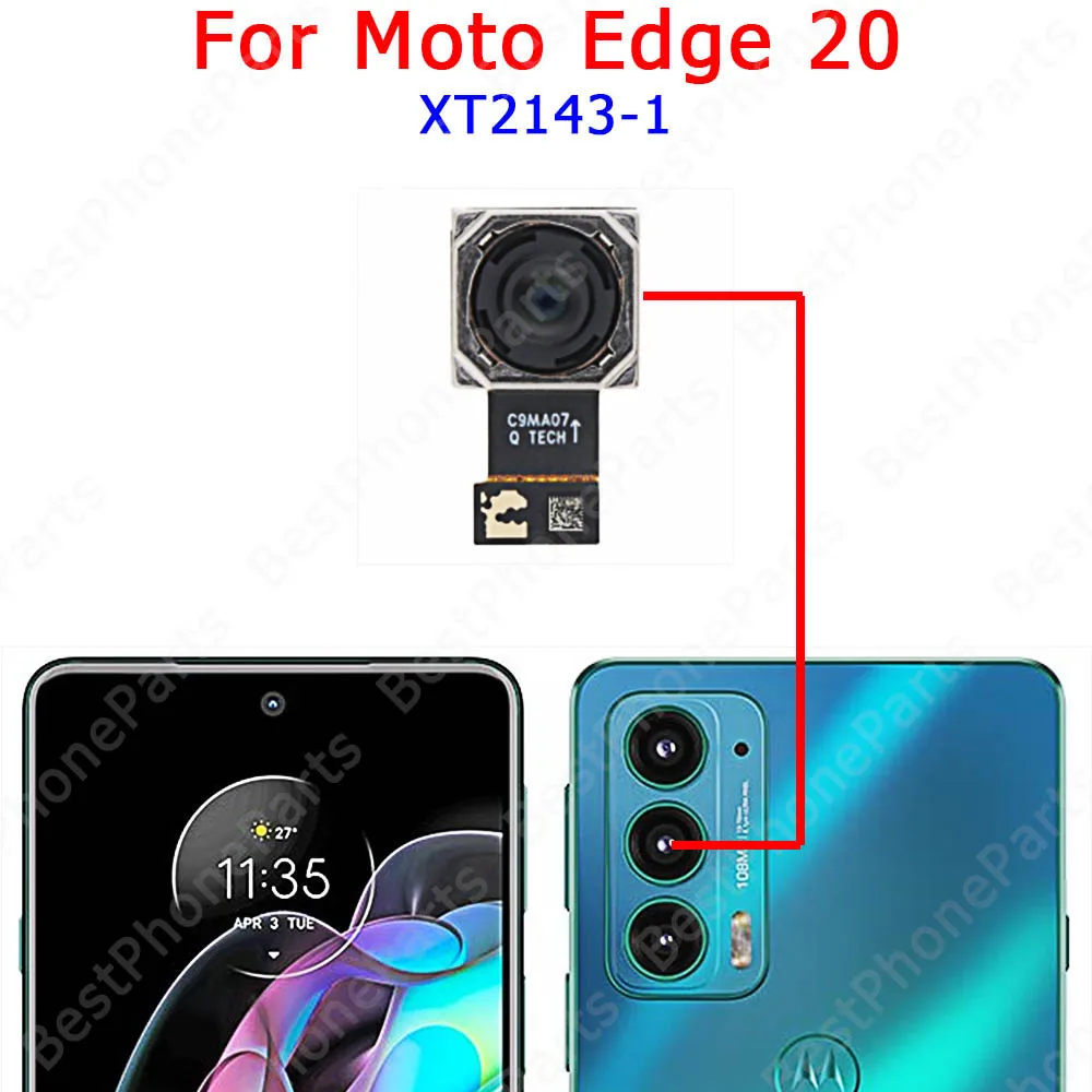 Front Back View Rear Camera Module For Motorola Moto Edge 20 Lite Pro Plus X30 Selfie Camera Replacement Flex Cable