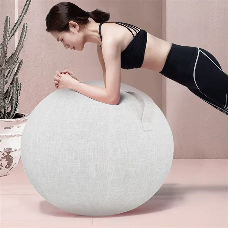 55 65 75 85 CM Yoga Ball Dustproof Cover With Handle Anti-Slip Cotton Anti-static Absorb Sweat Exercise Ball Protective Case