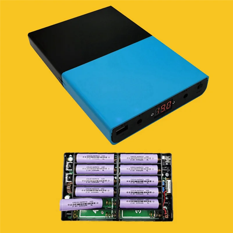 HFES No-Soldering 18650 Battery Box Fast Charging Battery Box DIY Box For Laptops, Routers, Tablets