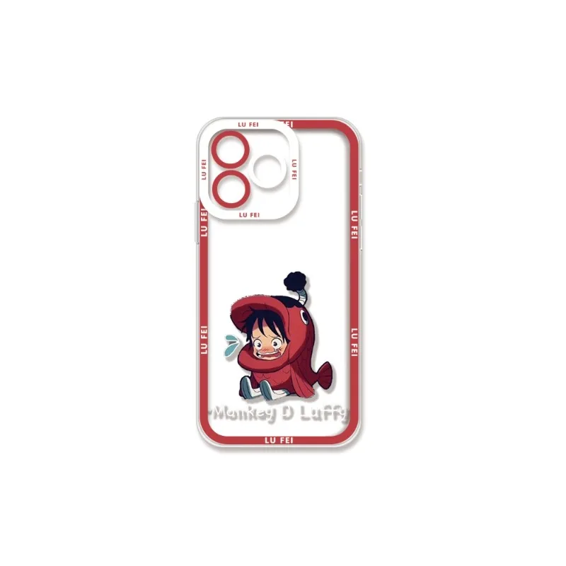 

Anime Mobile Phone Case Cartoon One Piece Luffy Fashion Peripheral Couple Same Style IPhone15pro/13pro Anti-fall Protective Case