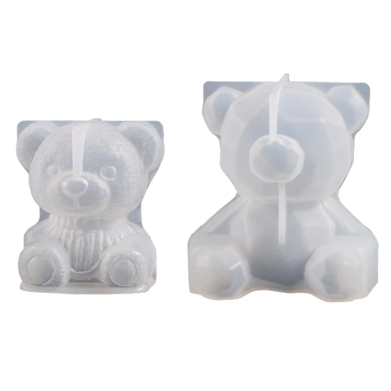 

Geometry Bear Resin Mold 3D Bear Scented Candle Mold Bear Candle Making Molds