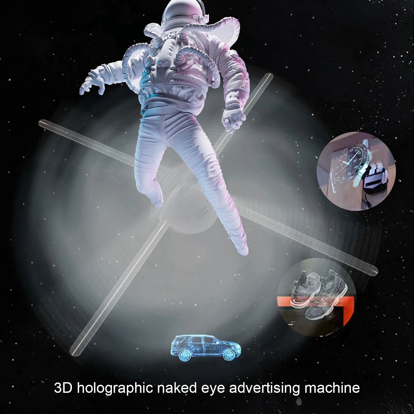 100cm Hologram Projector Naked Eye 1600x1184 with Remote Control 3D Advertising Display for Bar Party 3D Advertising Display