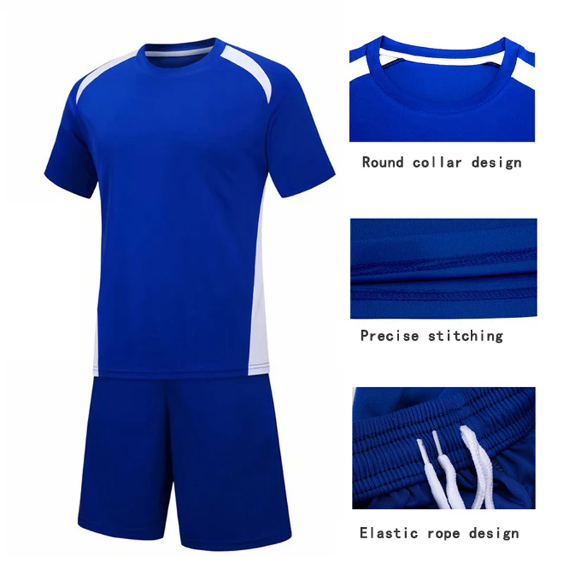 Football uniform customization Football training clothing Adults and Kid clothes Boys Soccer Clothes Sets Short Sleeve Printing