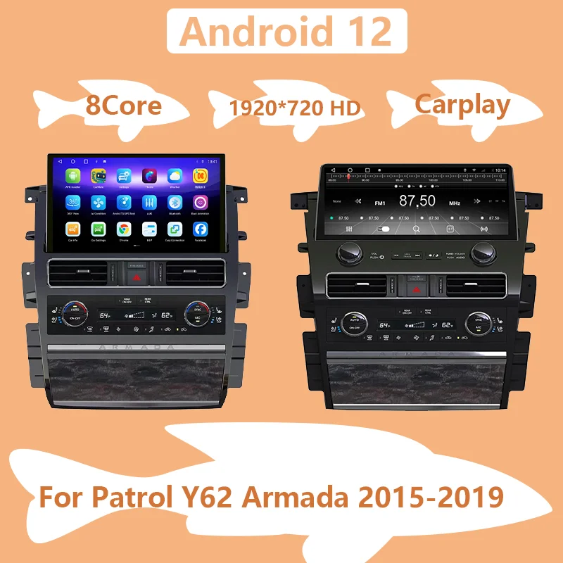 Upgrade Android For Nissan Patrol Y62 Armada 2009-2017 Car Radio Multimedia Navigation Head Unit Stereo Receiver Screen Display