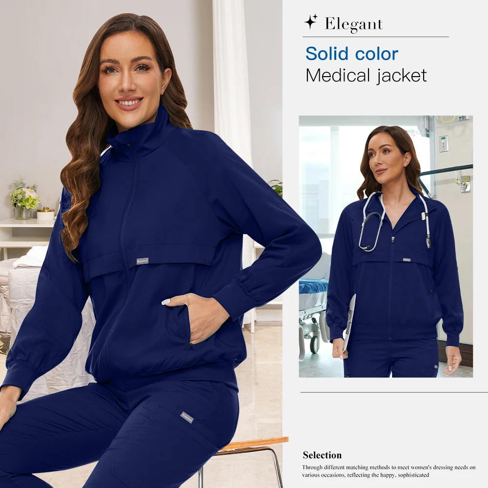 Clinical Jacket Medical Uniforms Women Hospital Pet Grooming Workwear Surgery Coat Doctor Costume Unisex Nurse Surgical Jackets