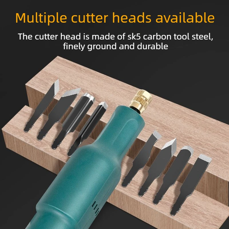 Woodworking DIY Electric Carving Knife Chiseling Tools Complete Set Chiseling Knives Carpenter Wood Router Engraver Cordless
