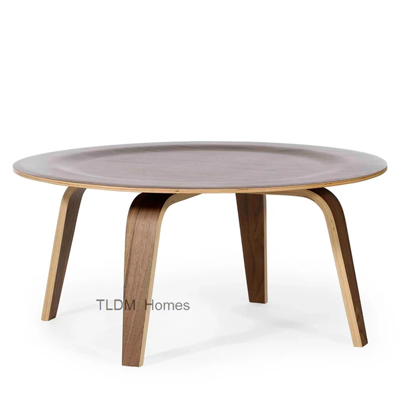 

Modern Wood Round Coffee Table Centre Easthetic Dining Nordic Easthetic Tables Rustic Circle Stolik Kawowy Mid Century Furniture