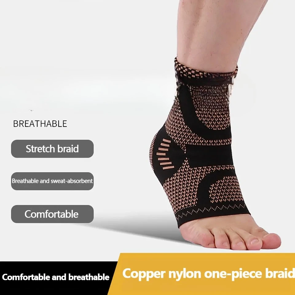 1 قطعة دعامة دعم خلخال رياضية مضغوطة للرجال والنساء للجري وكرة القدم وكرة السلة والرياضات الخارجية وواقي الكاحل