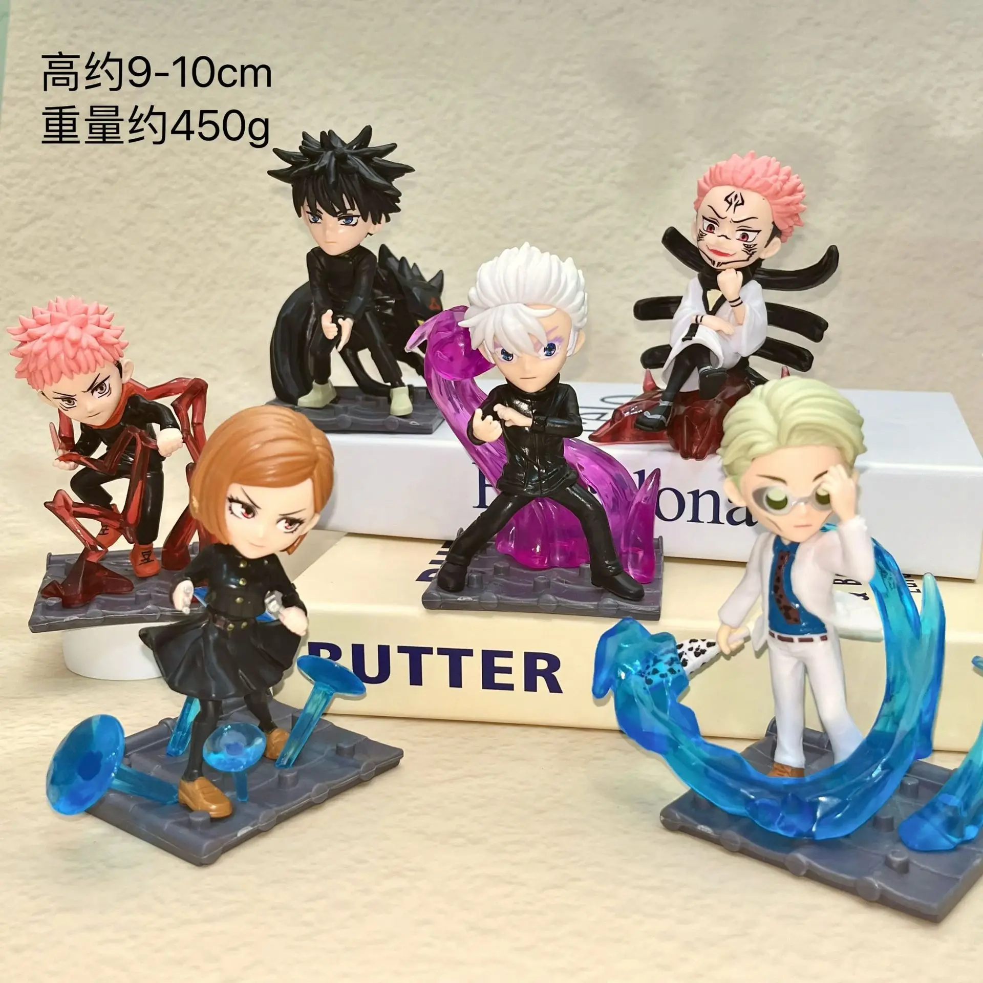 

Новый набор из 6 предметов по мотивам Jujutsu Kaisen: кукла Годжо Сатору ручной работы из японской розы, подарок, настольное украшение, коллекционный предмет