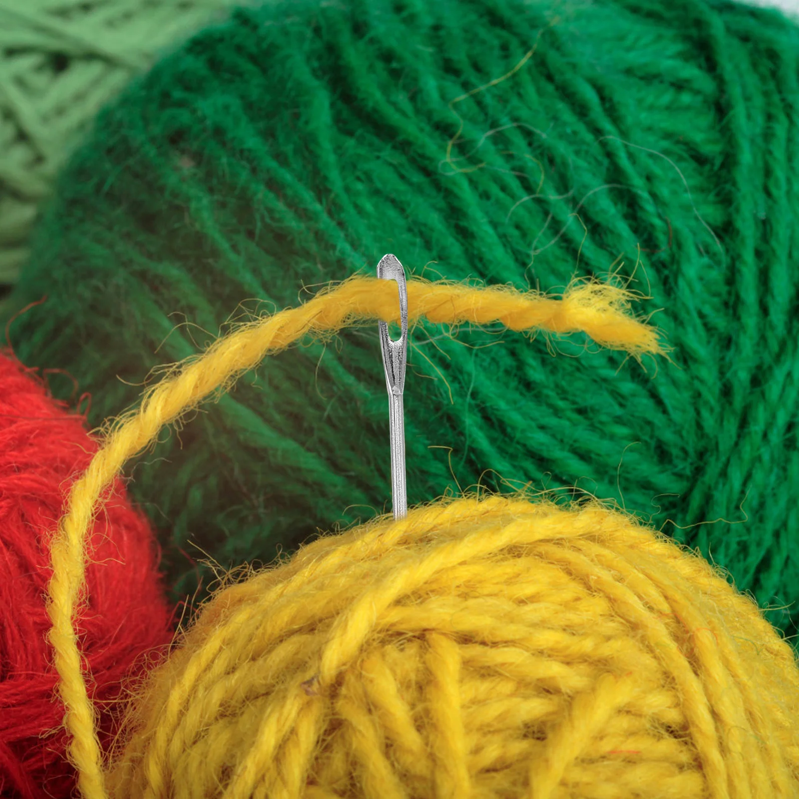 

100Pcs Large Eye Metal Tapestry Needles Blunt Tip Knitting Crochet Sewing Yarn Craft Supplies Darning Needles for Knitting