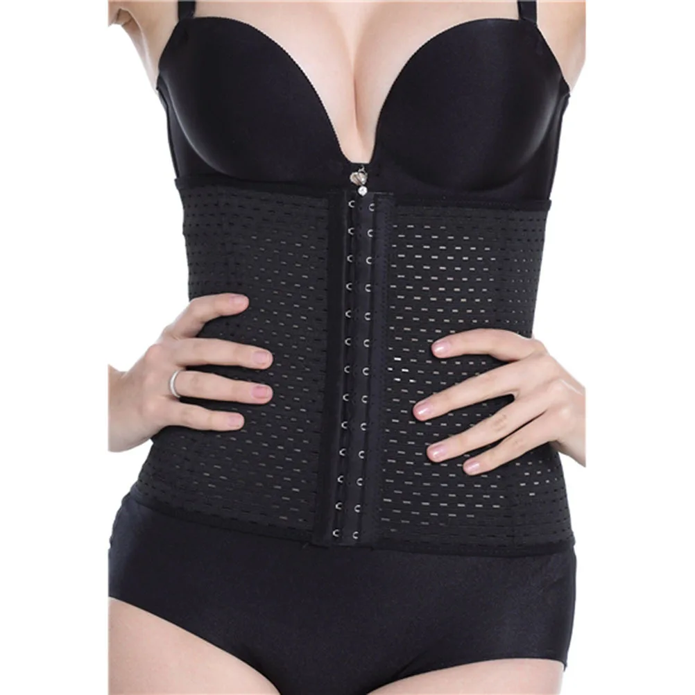 

Women Underbust Corset Waist Training Cincher 4 Hollow Body Shaper Breathable Belt Xxl Black