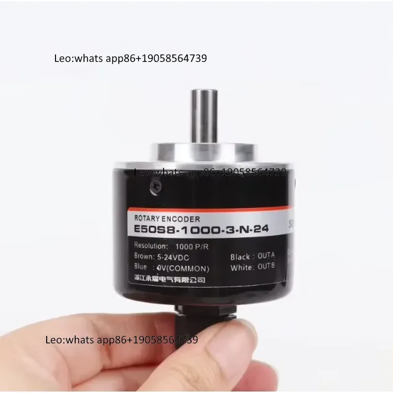 Encoder Rotatorio Incremental de Eje Sólido GLS50H 2000PPR 24V con Salida de Señal Trifásica ABZ, Diámetro Exterior 50mm, Eje 8mm