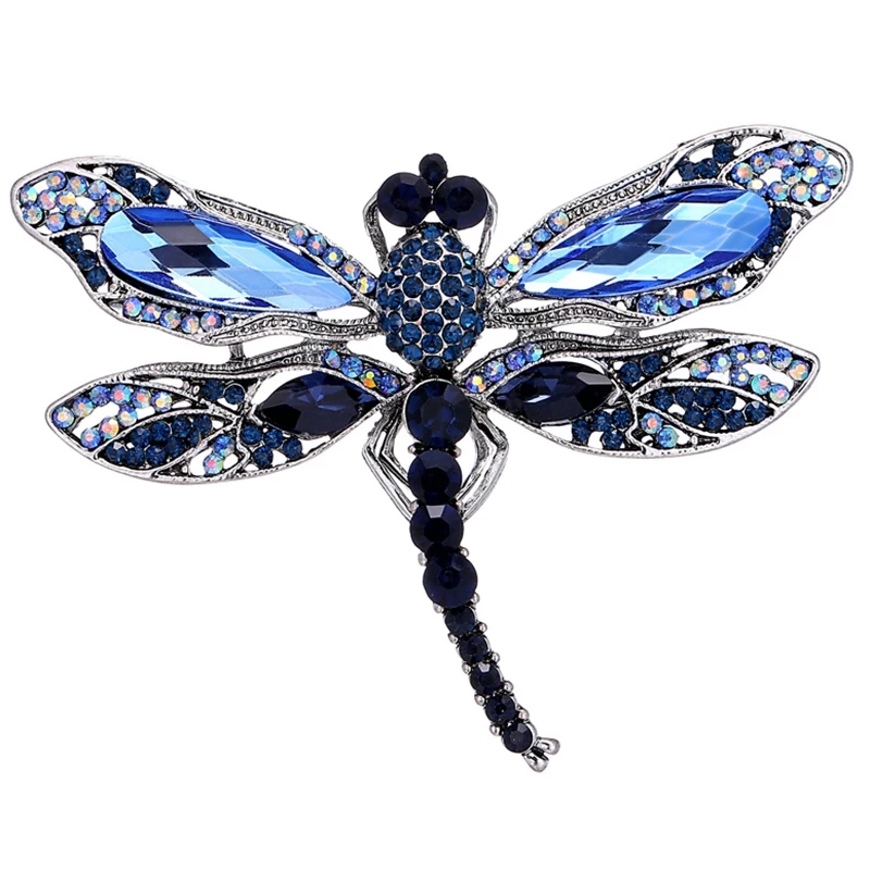 ABP-Fashion Vintage Dragonfly Brooches For Women Large Insect Brooch Pins Dress Coat Accessories Cute Jewelry Gifts