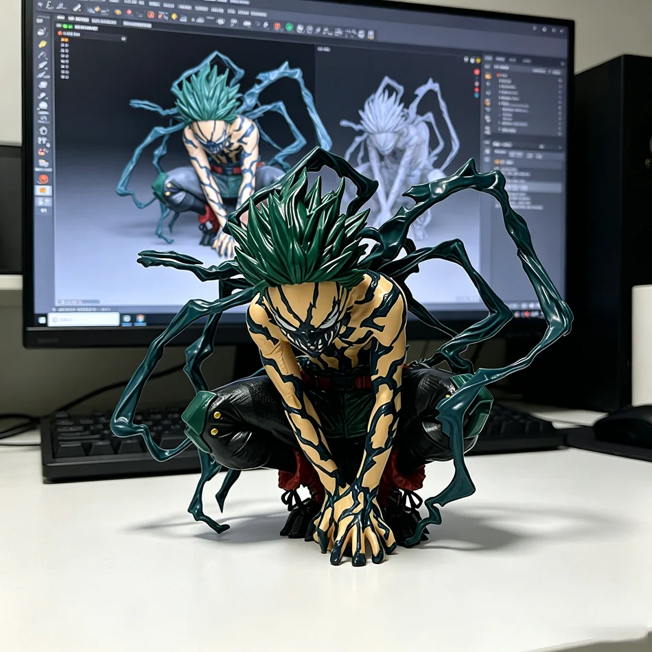 Figura de Anime Boku no Hero Academia de 16cm, Dark Deku Izuku Midoriya, Figura de Ação Bakugou Katsuki, Modelo de Coleção em PVC.