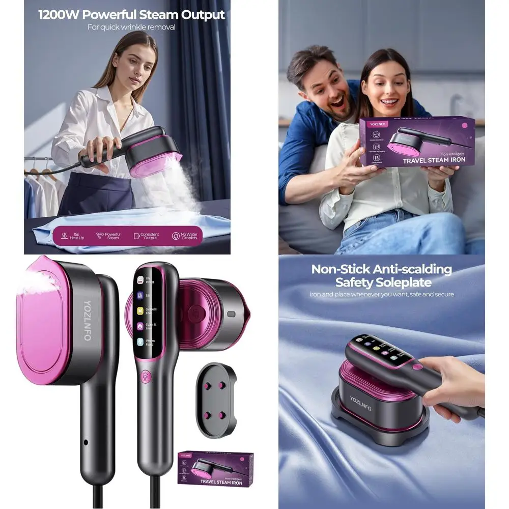 

Компактный портативный отпариватель для одежды с двумя функциями - быстрый нагрев, регулируемая подача пара, керамическая панель для одежды