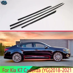 For Kia K7 Cadenza (YG)2018-2021 Car Accessories Carbon Fiber Style Side Door Body Molding Moulding Trim