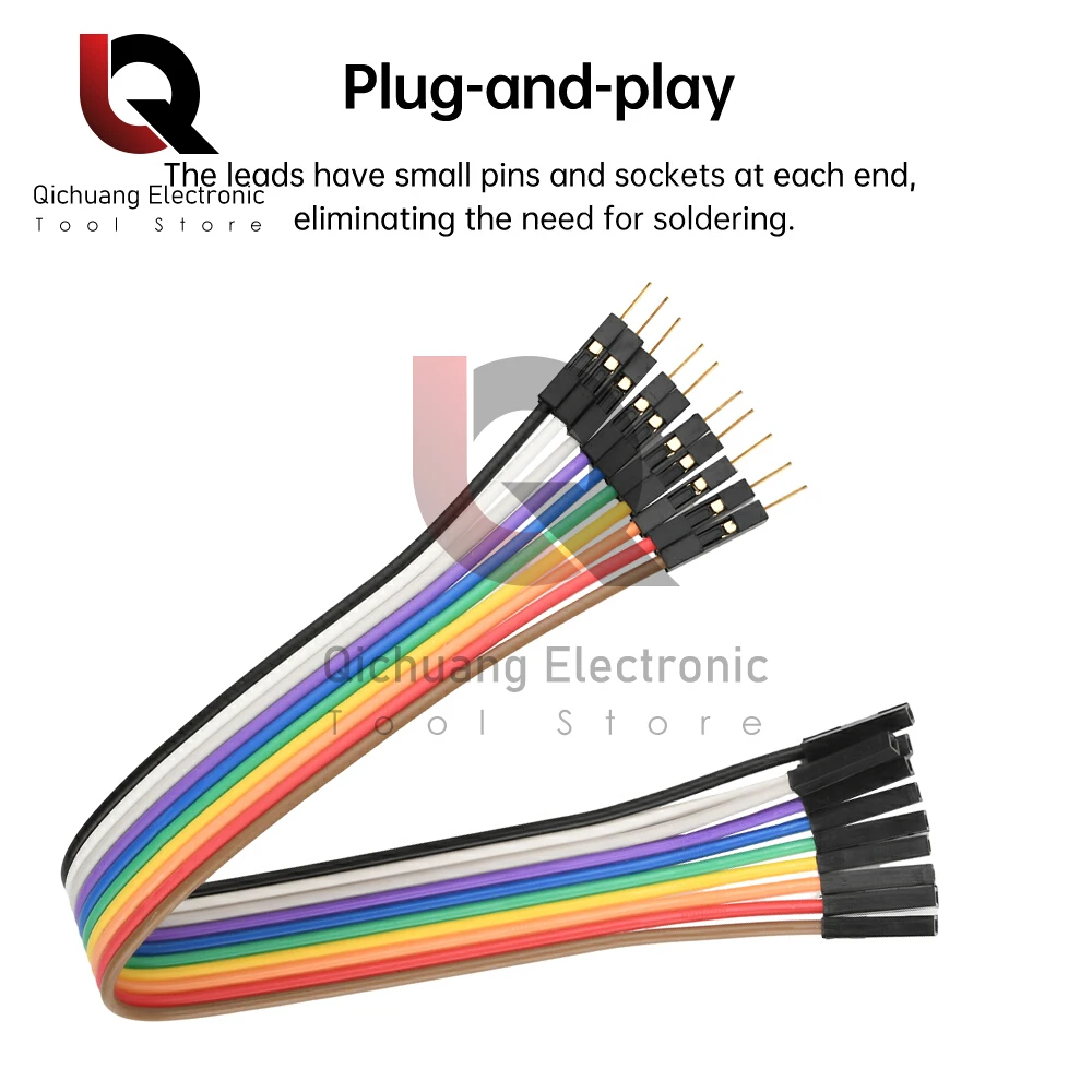 Pure Copper Dupont Wire Thickened 28 Core Female to Female Male to Female Color Cable 2.54 Terminal Connection Wire Gold-plated