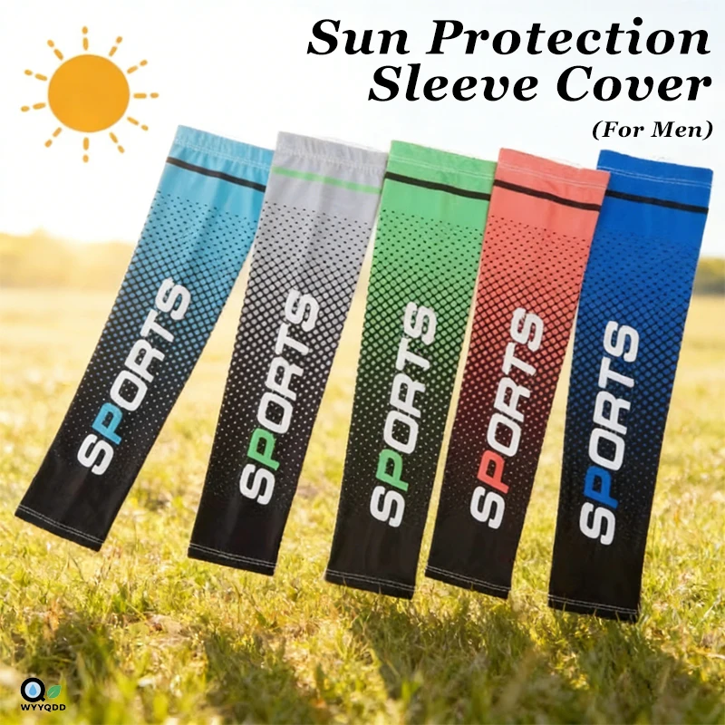

Sun Protection Ice Silk Arm Sleeves Mask Set for Men Summer Cycling Fishing Hiking Driving Outdoor Anti-UV Cool Cover