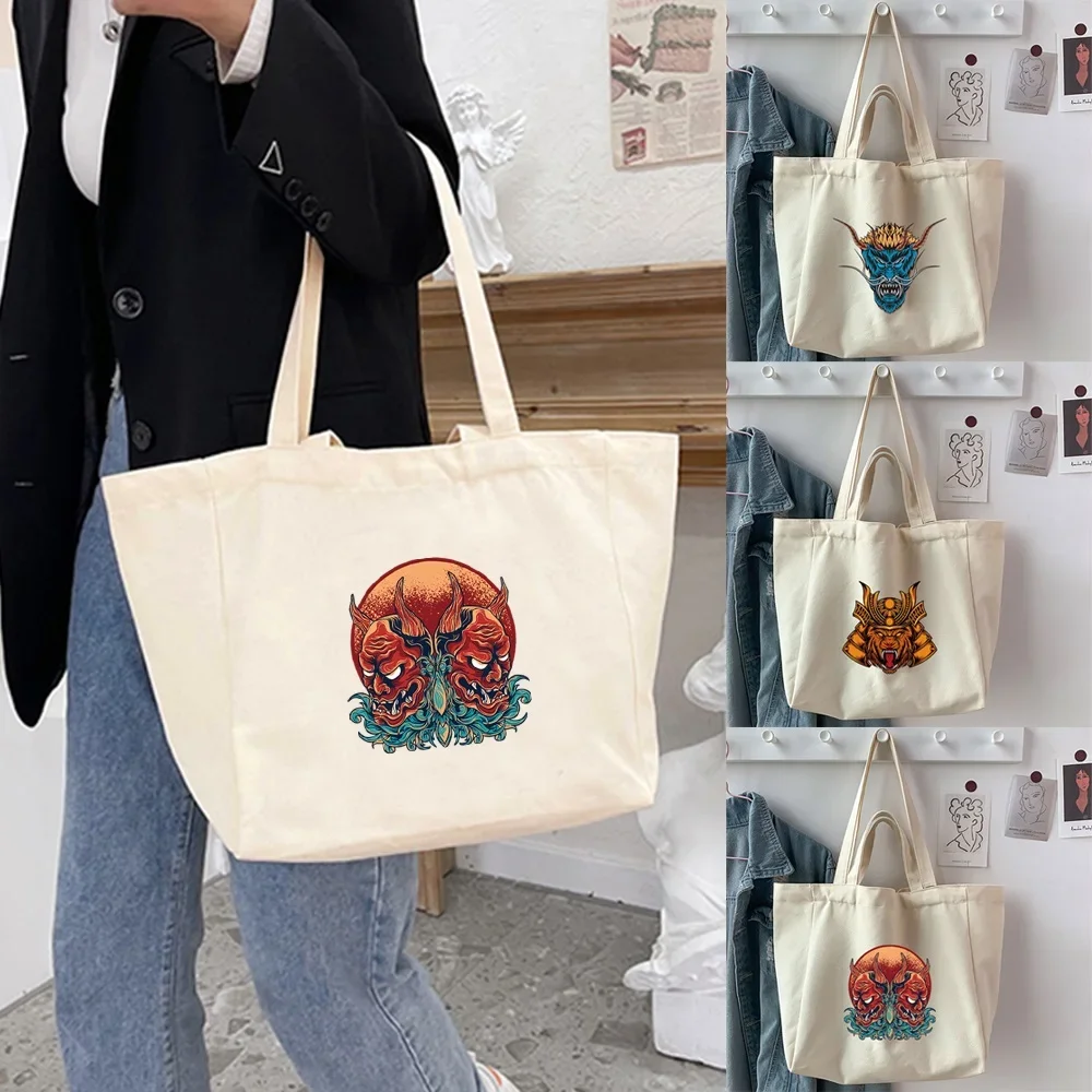 

New Shopping Bag Large Capacity Foldable Handbag Environmentally Friendly Storage Bag Neutral Cartoon Printing Series