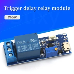 Smart Electronics 5V-30V Micro USB Power Adjustable Delay Relay Timer Control Module Trigger Delay Switch