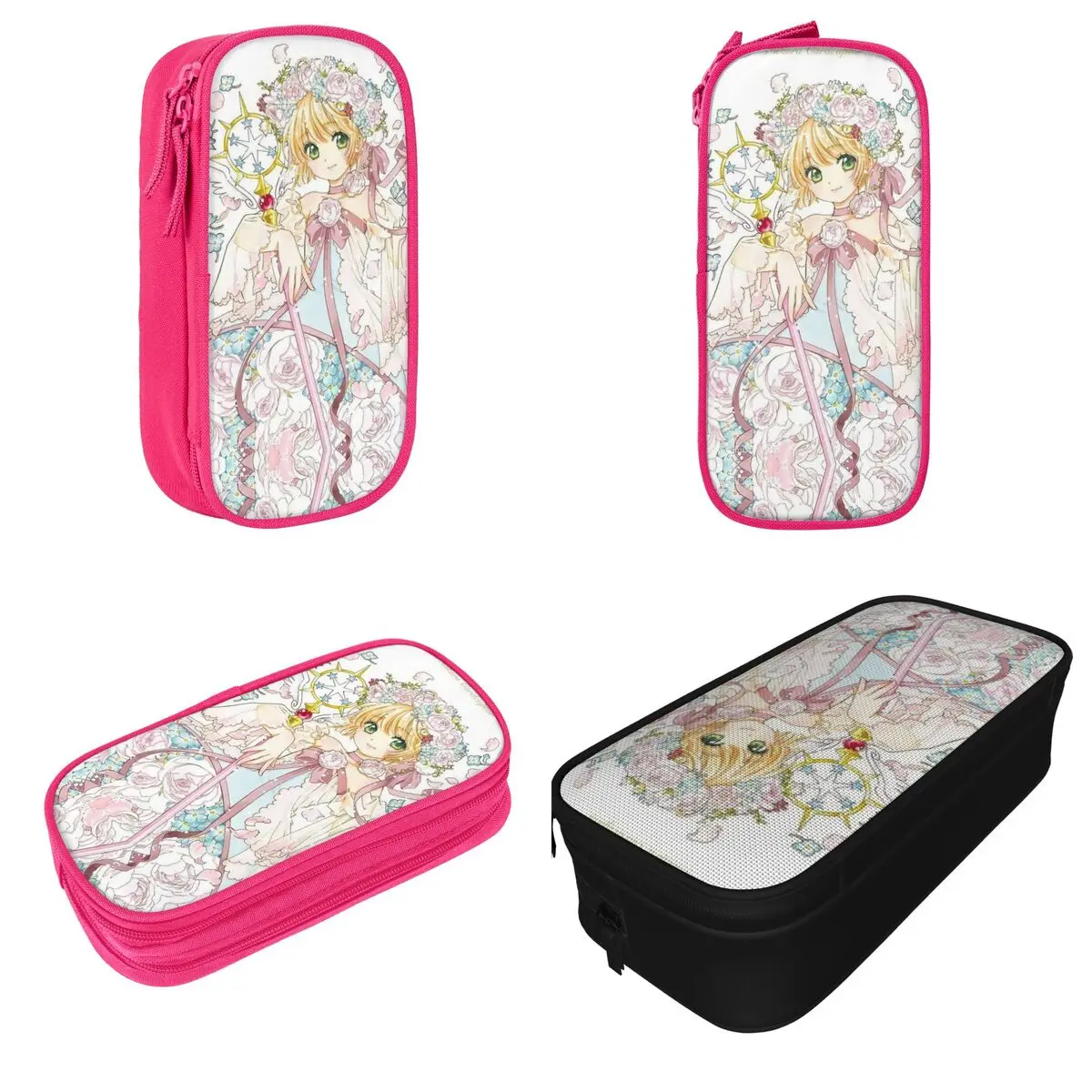 Cardcaptor Sakura Pencil Cases Sakura Kinomoto Pencil Box Pen for Girl Boy Large Storage Bags Students School Gifts Stationery