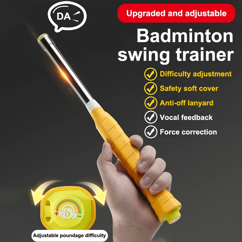 

【W】Badminton Equipment Badminton Racket Swing Trainer Power Generator Movement Corrector Beginner Professional Practice Supplies