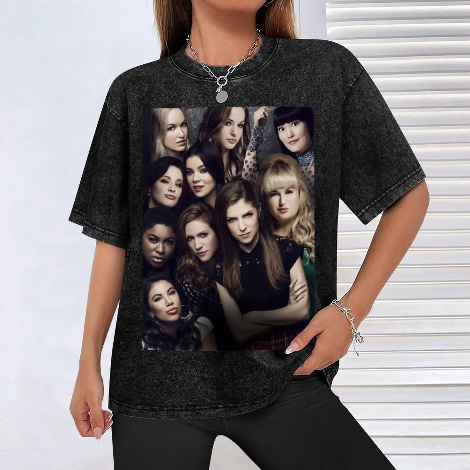 Barden Bellas - Pitch Perfect 2 T-Shirt Délavé pur coton rétro HD confortable haut à manches courtes T-shirt pour hommes et femmes