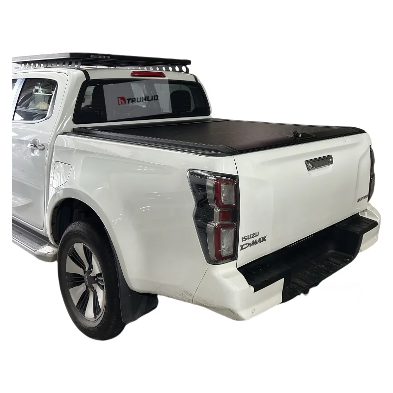 

2012-2023 Dual Cab Compatible Isuzu D-MaxBlack Aluminium Manual Retractable Roller Shutter Tonneau Ranger Locking