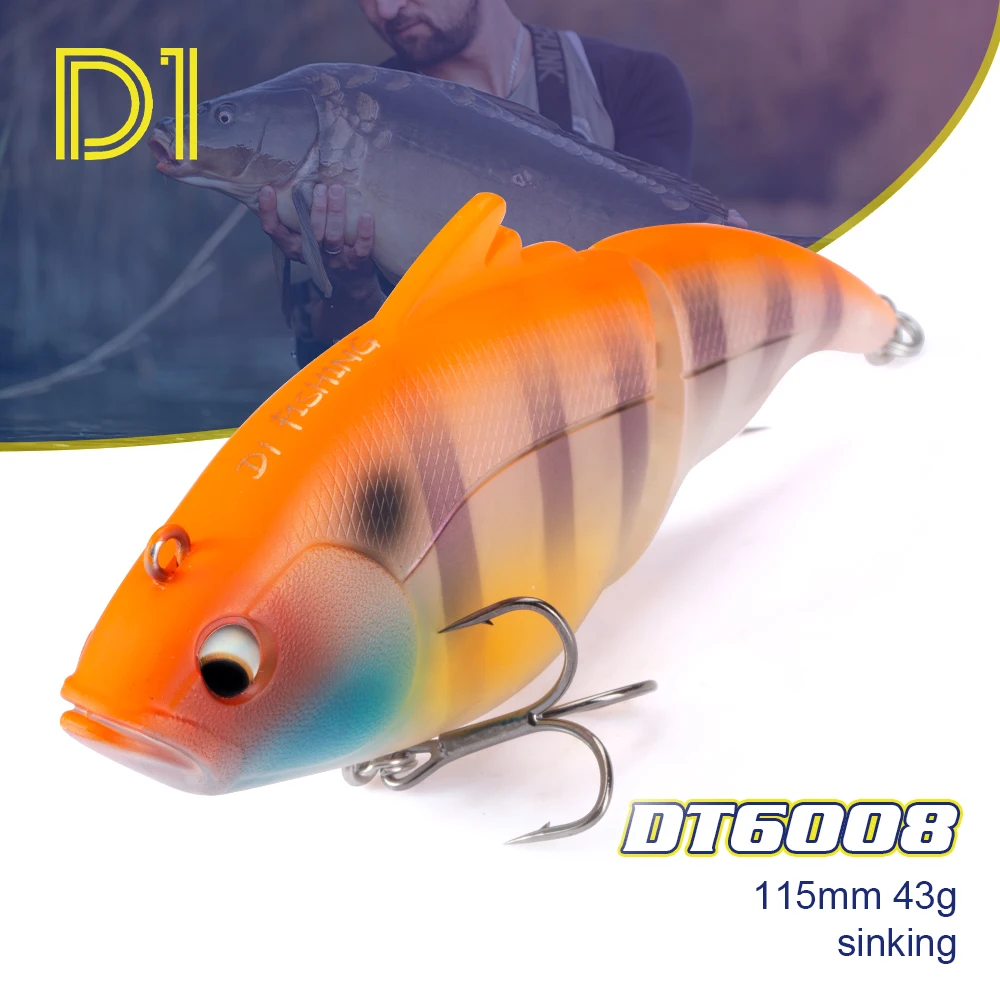 

D1 Swimbait Fishing Lure 115mm Floating Sinking Artificial Wobbler Crankbaits Graceful Swimming Style Pencil Of Bass Pike Tackle