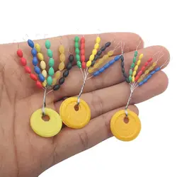 Rubber Space Beans Bobber Space Bean Stopper Olive Shape Fishing Space Beans Anti-Strand Fishing Line Stopper Fishing Space Bean
