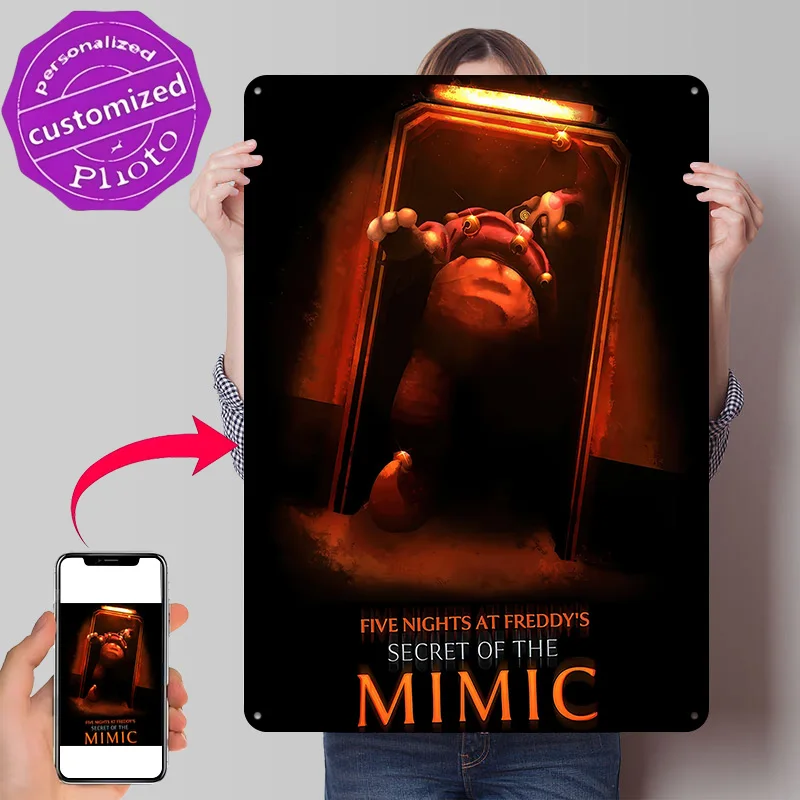 Five Nights At Freddy's Secret of the Mimic Metal Poster Perfect Gift for Fans Lovers Personalized Wall Art Metal Sign for Decor