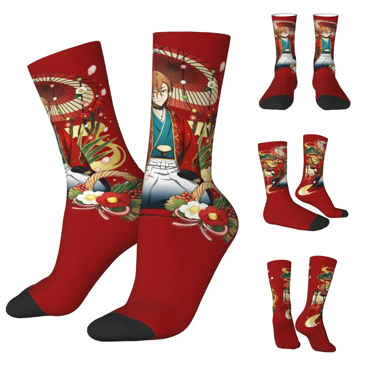 Non brand,pattern Bungou Stray Dogs Chuuya Nakahara Men Women Socks fashion Applicable throughout the year Dressing Gifts