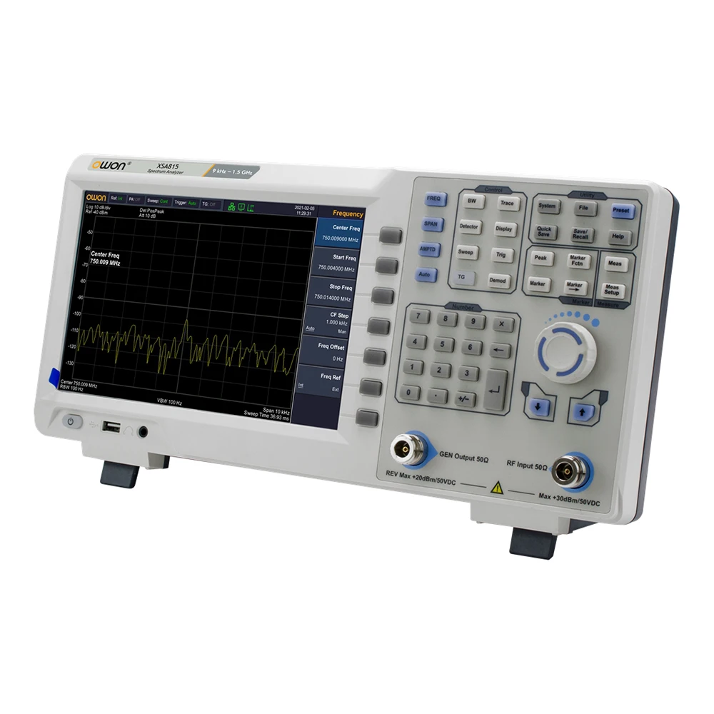 Osciloscopio Digital Spectrum Analyzer LCD 1280x800 1Hz Resolution Bandwidth