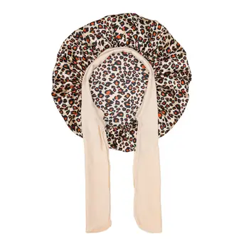 新印花緞面兒童睡帽,女童寬彈性帶緞帶,兒童睡帽,浴帽,頭巾 6 最佳銷售 睡前酒 - №1