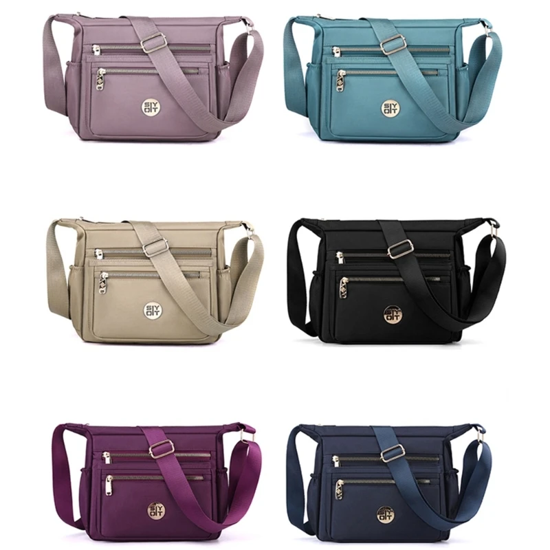 Functional Women Crossbody Bag Water Resistants Shoulder Purse Bucket Bag Gift E74B