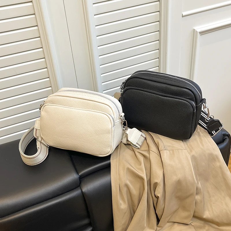 

Luxury Fashion Women's Crossbody Shoulder Bags Advanced Texture Tote Bag Soft Leather Soild Single Bag Commuter Small Square Bag