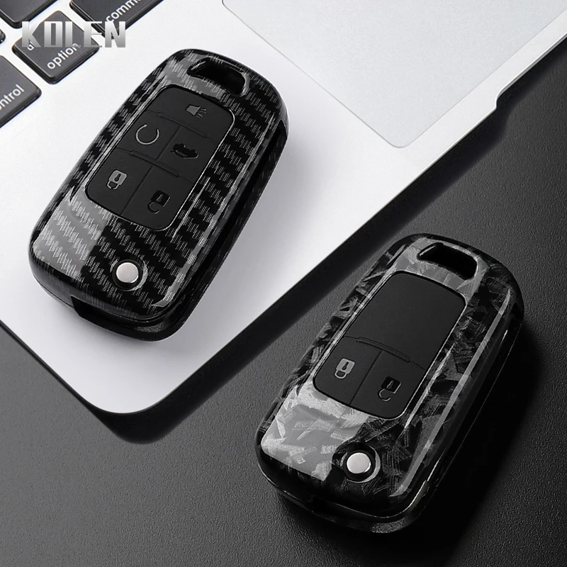 ABS Carbon Fiber Style Car Key Case Cover For Chevrolet Cruze Aveo Trax Sail Malibu Captiva Opel Vauxhall Astra J Corsa Insignia view 4