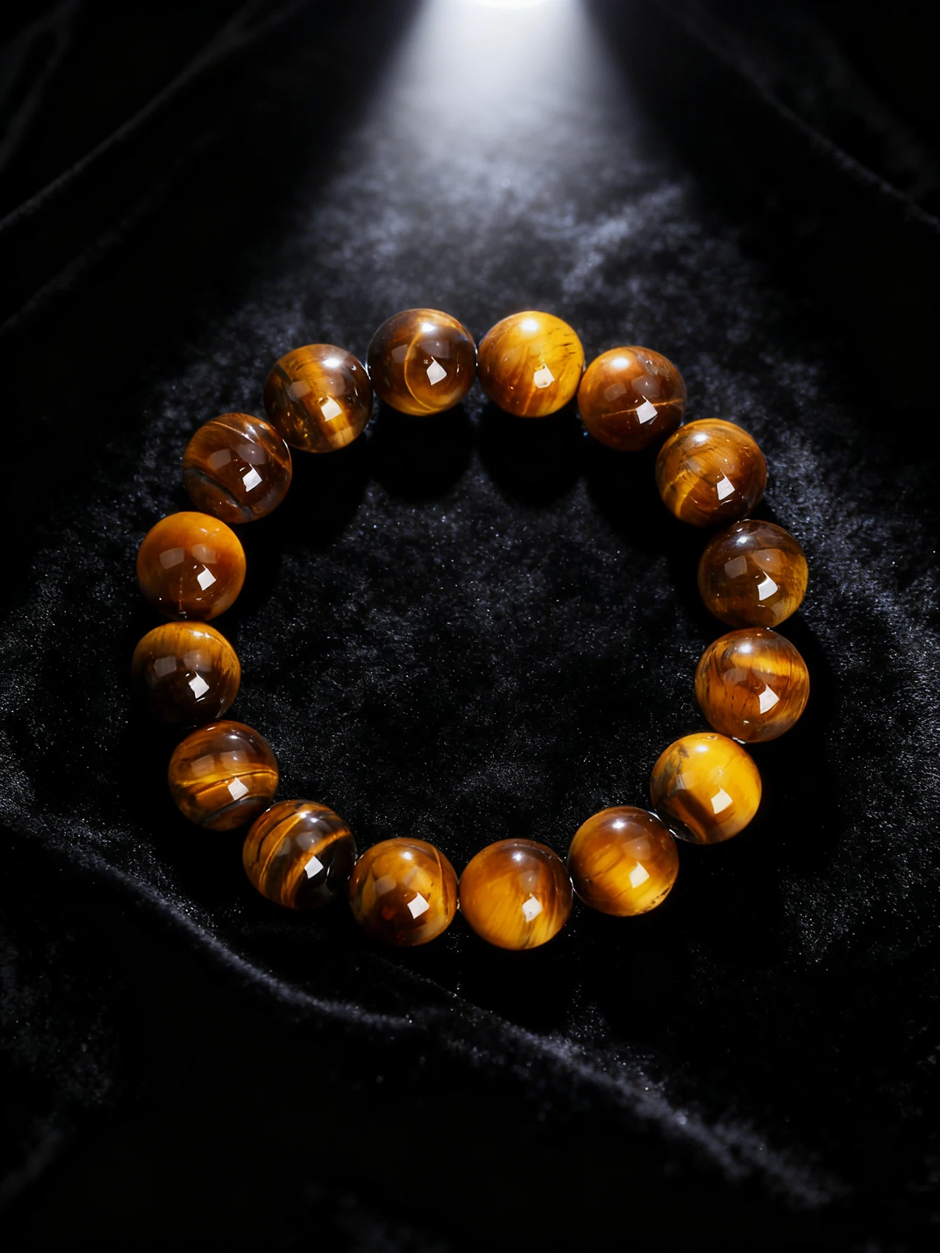 

Yellow Tiger's Eye Beaded Bracelets Men Natural Stone Energy Protection Reiki Healing Charm for Good Luck Courage Unisex Jewelry