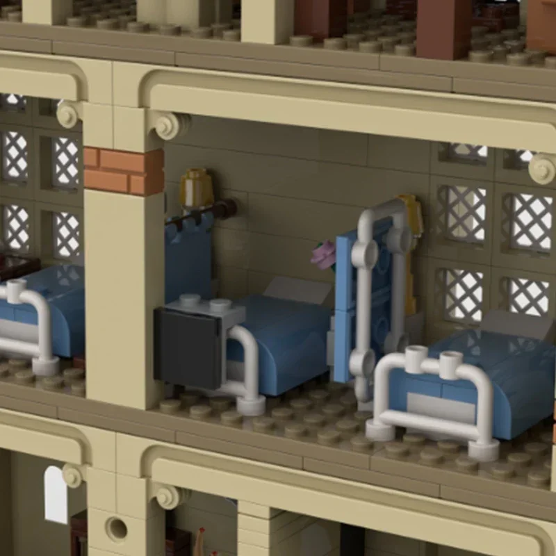 Magical School รุ่น Moc อาคารอิฐนาฬิกายุคกลาง Tower เทคโนโลยี Modular Blocks ของขวัญของเล่นคริสต์มาส DIY ชุดประกอบ