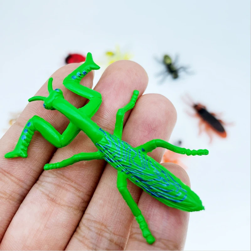 12Pcs Realistic Small Insect Models Simulation Insect Toys Interesting Early Learning Cognitive Toys For Children Birthday Gift