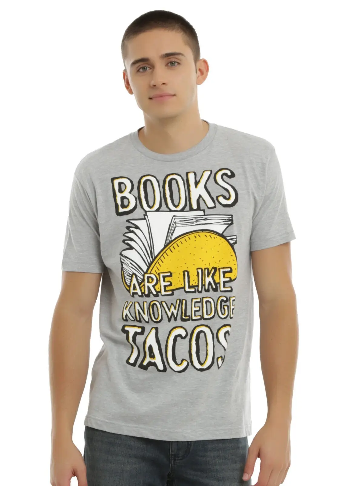 Hot Topic Mens Books Are Like Knowledge Tacos T Shirt Nwt Xs 3Xl