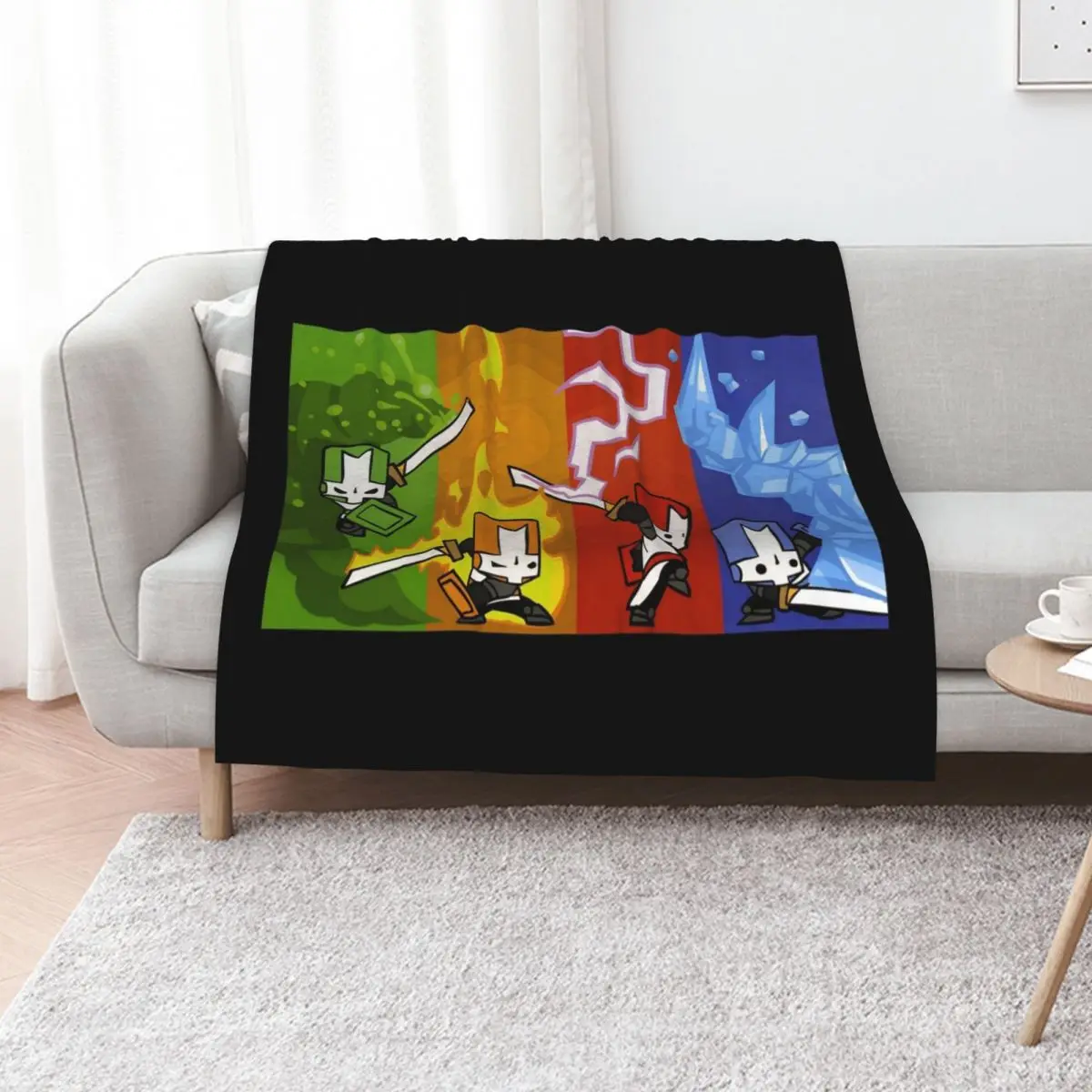 

Castle Crashers Throw Blanket Sleeping Bag Decoratives Comforter Flannels Blankets