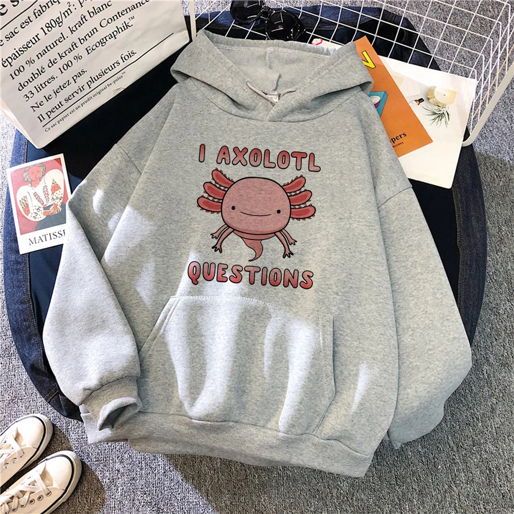 Ajolote Axolotl Hoodies Vrouwen Koreaanse Stijl Anime Streetwear Trui Vrouwelijke Koreaanse Stijl Trekt