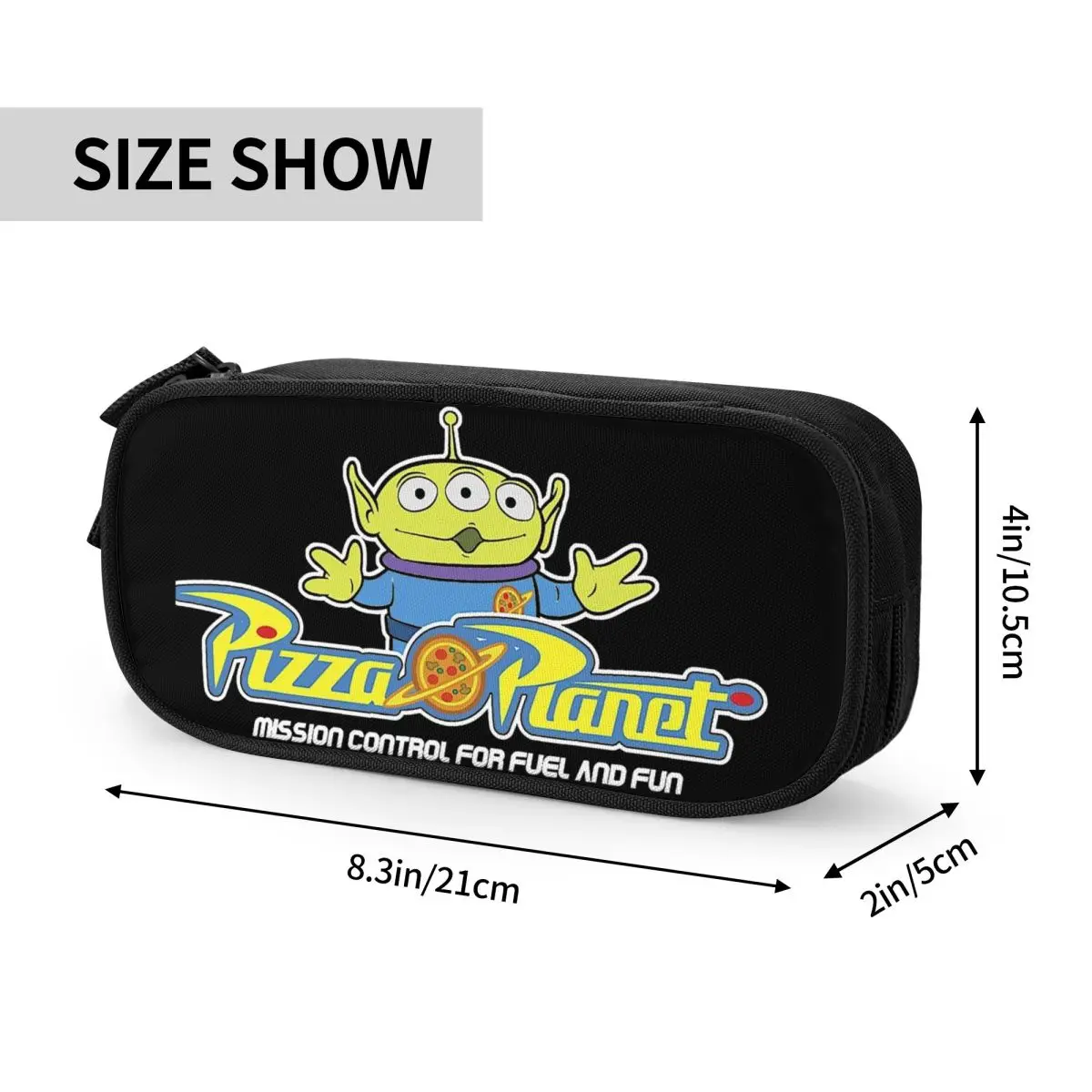 Imagem -06 - Pizza Planet Toy Story Aliens Lápis Case Pen Box Bags Estudante Grande Armazenamento Material Escolar Zipper Pouch