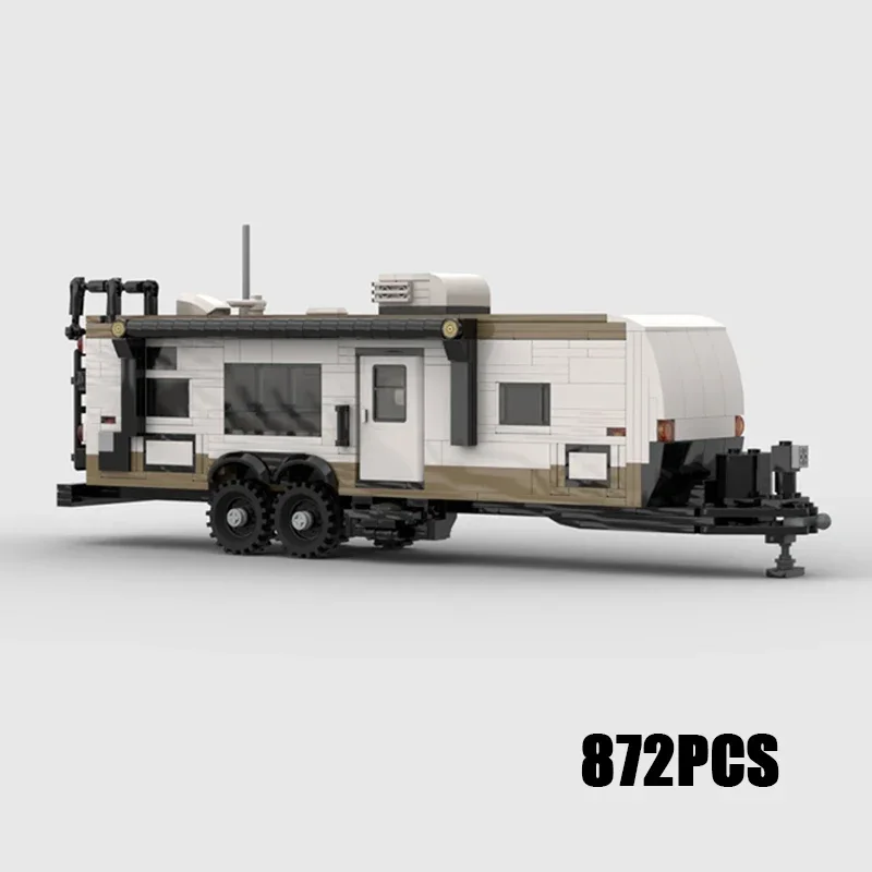 

City Car Model Moc Building Bricks Flight 264BHW Camper Trailer Technology Modular Blocks Gifts Christmas Toys DIY Sets Assembly
