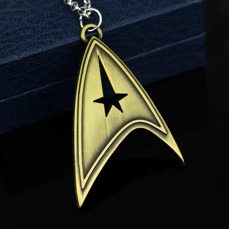 スターtrekコスプレコマンド分割バッジ、スターシップピン、科学工学、医療用金属ネックレス、キーホルダーアクセサリー、ギフト