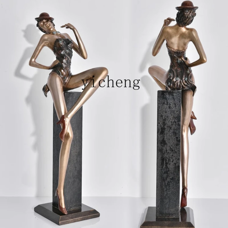 

XL Modern Light Luxury Figure Decoration Large Sculpture Abstract Art Decoration Simulation